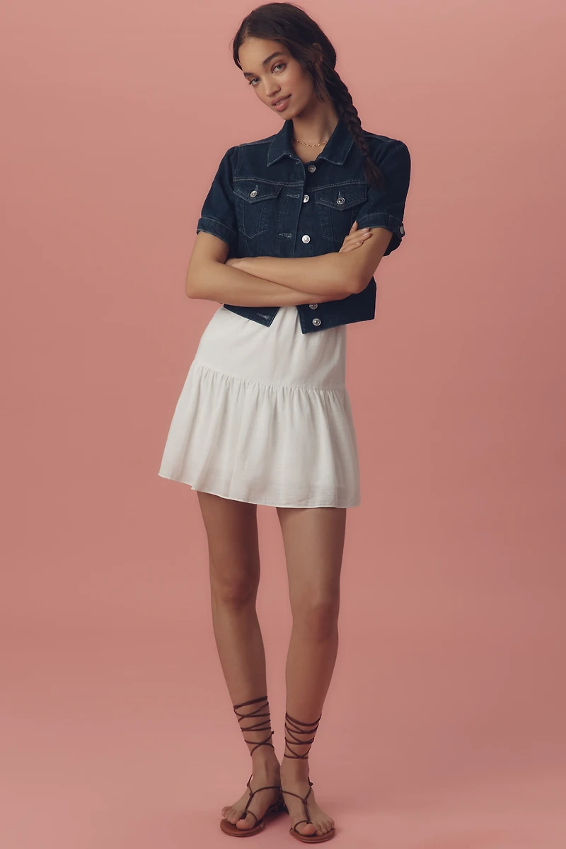 PAIGE Kendra Short-Sleeve Denim Jacket
