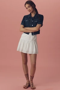 PAIGE Kendra Short-Sleeve Denim Jacket