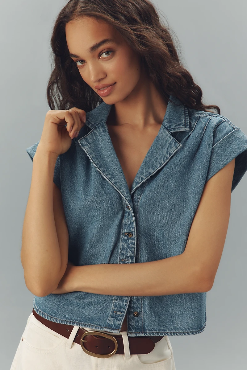 PAIGE Hadley Collared Denim Shirt