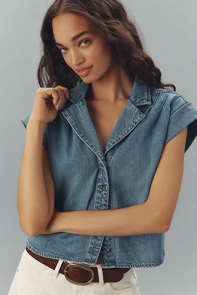 PAIGE Hadley Collared Denim Shirt