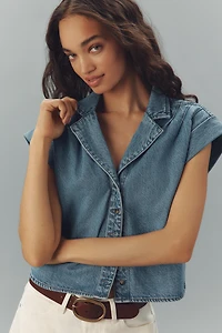 PAIGE Hadley Collared Denim Shirt