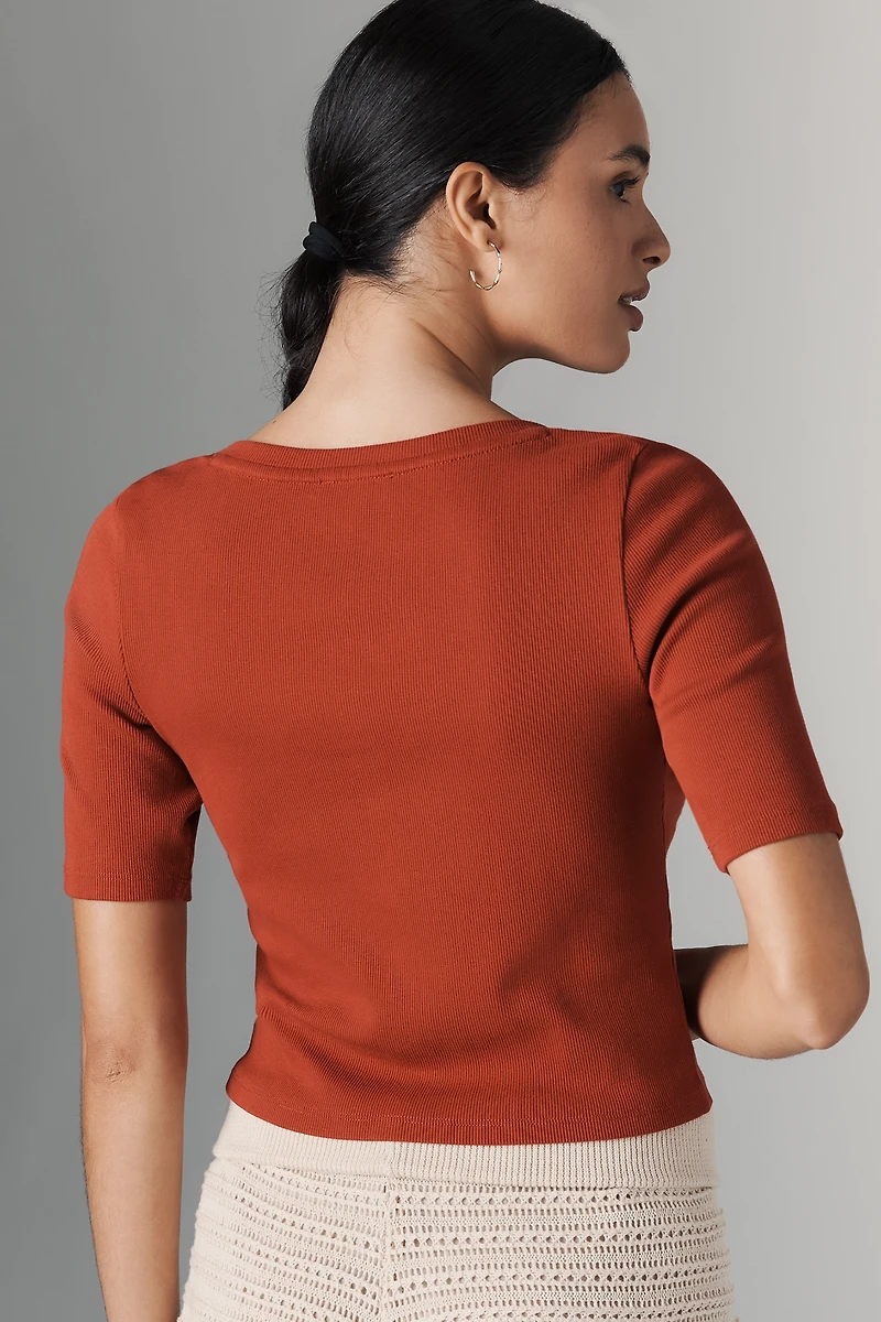 PAIGE Evette Button-Front Top