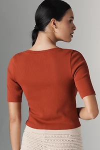 PAIGE Evette Button-Front Top