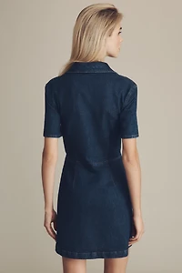 PAIGE Clementine Short-Sleeve Denim Mini Dress