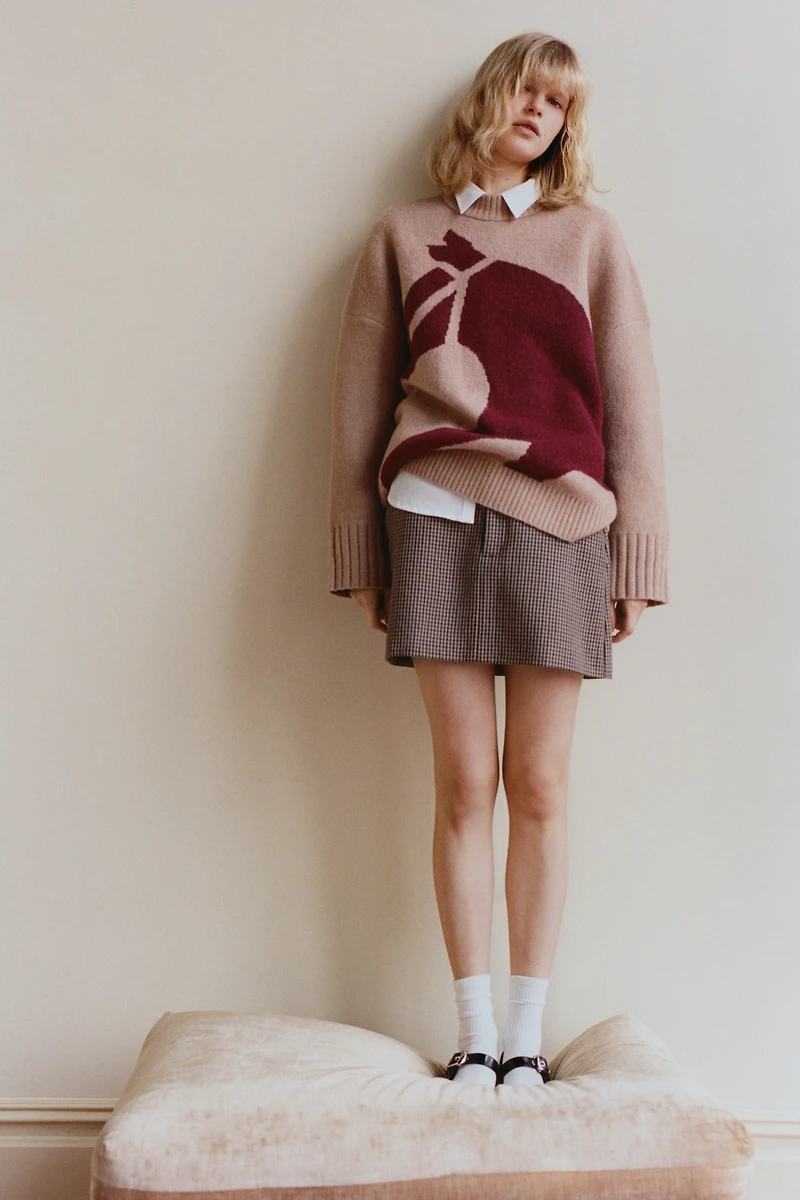 PAIGE Bobbi Wool Blend Mini Skirt