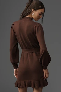 PAIGE Julita Long-Sleeve Wool Blend Mini Dress