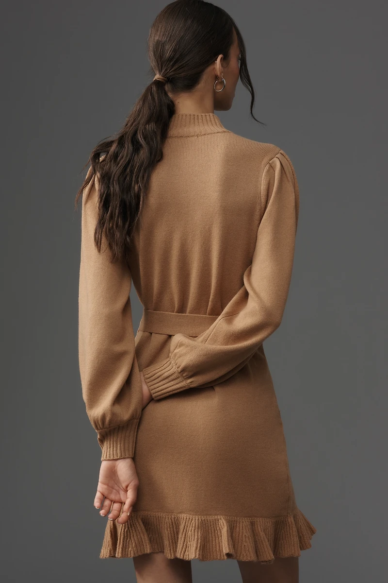 PAIGE Julita Long-Sleeve Wool Blend Mini Dress