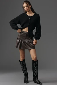 PAIGE Roslin Peplum Cardigan Sweater