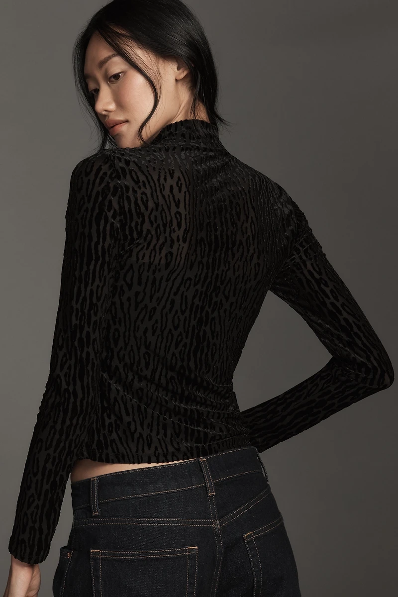 PAIGE Ursula Long-Sleeve Mock-Neck Top