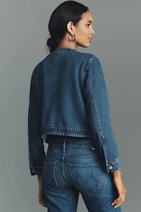 PAIGE Kylian Collarless Denim Jacket