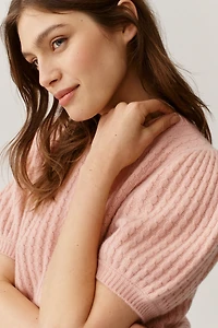 PAIGE Lucerne Cashmere Ruffled V-Neck Sweater
