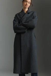 PAIGE Connery Wool-Blend Long Coat
