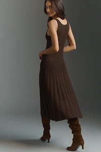 PAIGE Madeline Sleeveless A-Line Midi Sweater Dress