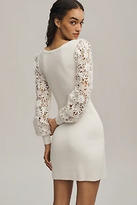 PAIGE Anne Lace-Sleeve Dress