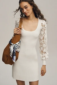 PAIGE Anne Lace-Sleeve Dress