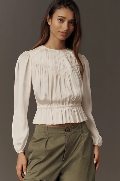 PAIGE Gansevoort Pleated Blouse