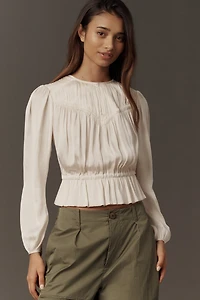 PAIGE Gansevoort Pleated Blouse