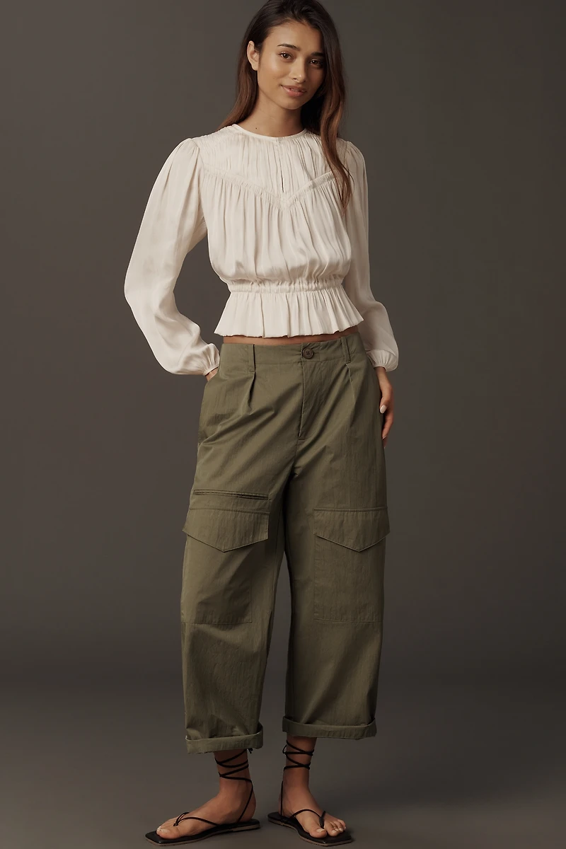 PAIGE Gansevoort Pleated Blouse