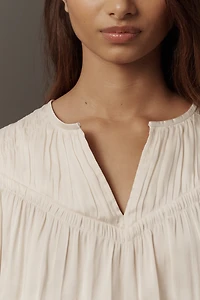 PAIGE Gansevoort Pleated Blouse