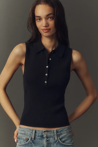 PAIGE Vesta Collared Tank