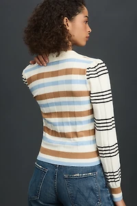 Rowing Blazers Long-Sleeve Knit Jacquard Polo Top