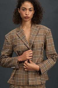 Rowing Blazers Plaid Pleated Blazer