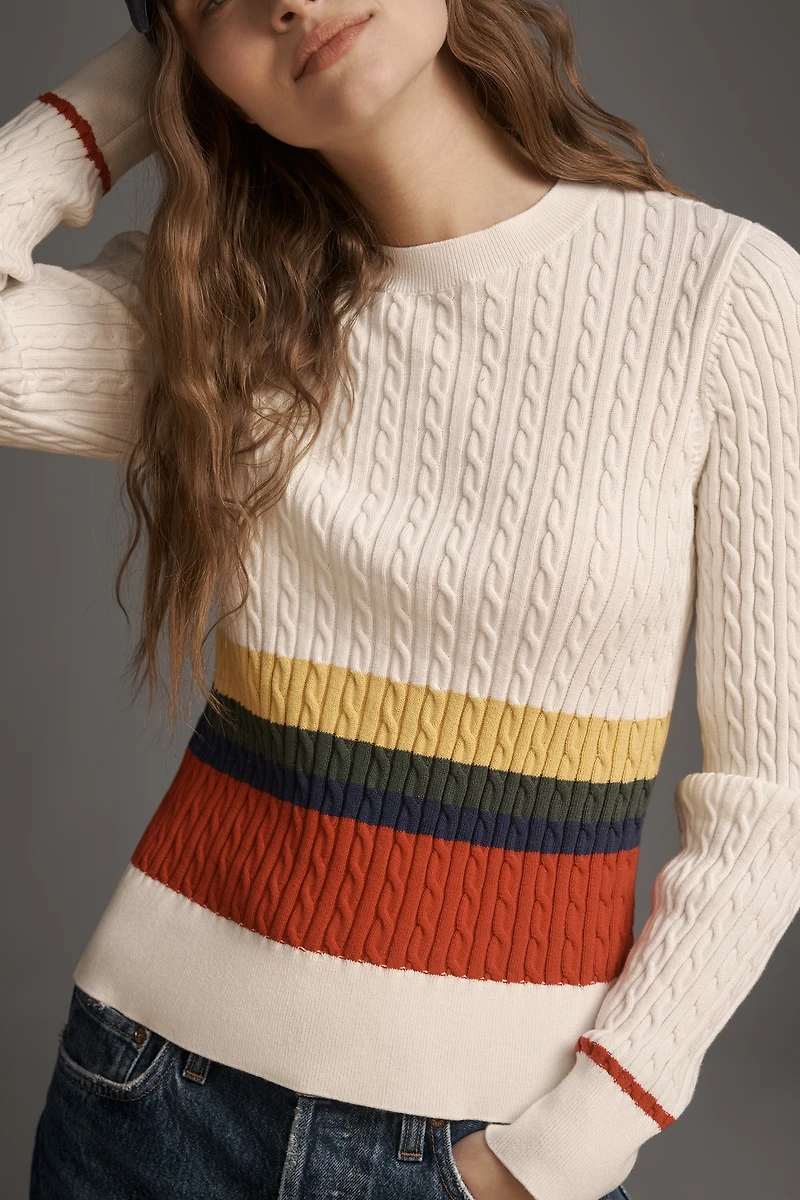 Rowing Blazers Cabled Cotton Crew Pullover