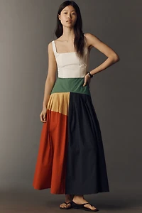 Rowing Blazers Cotton Poplin Pleated Midi Dress