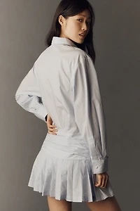 Rowing Blazers Pleated Buttondown Shirt Dress