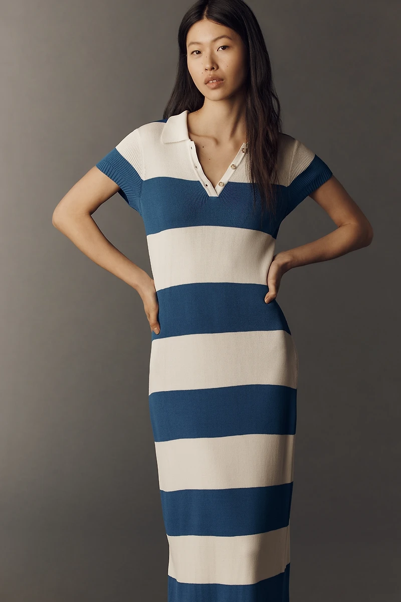 Rowing Blazers Striped Polo Maxi Dress