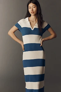 Rowing Blazers Striped Polo Maxi Dress