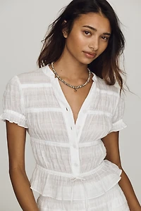 Rowing Blazers Cotton Peplum Top