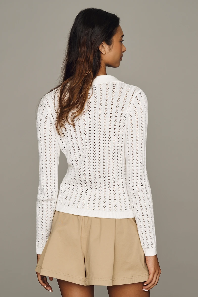 Rowing Blazers Pointelle Cardigan Sweater