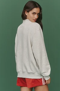 PARKE x Anthropologie Mock-Neck Varsity Sweatshirt
