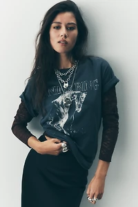 Anine Bing Lili Horse Graphic Tee