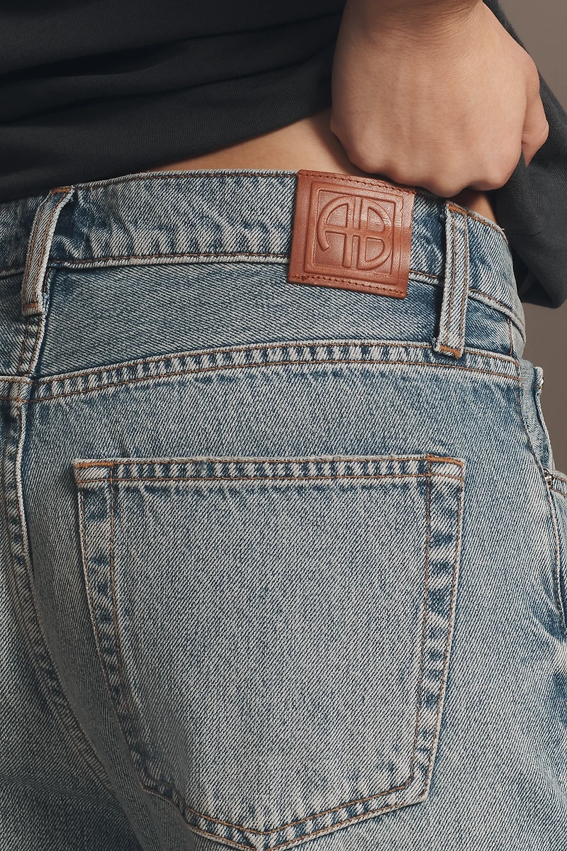 Anine Bing Hugh Mid-Rise Wide-Leg Jeans