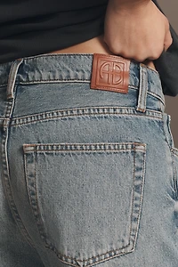 Anine Bing Hugh Mid-Rise Wide-Leg Jeans