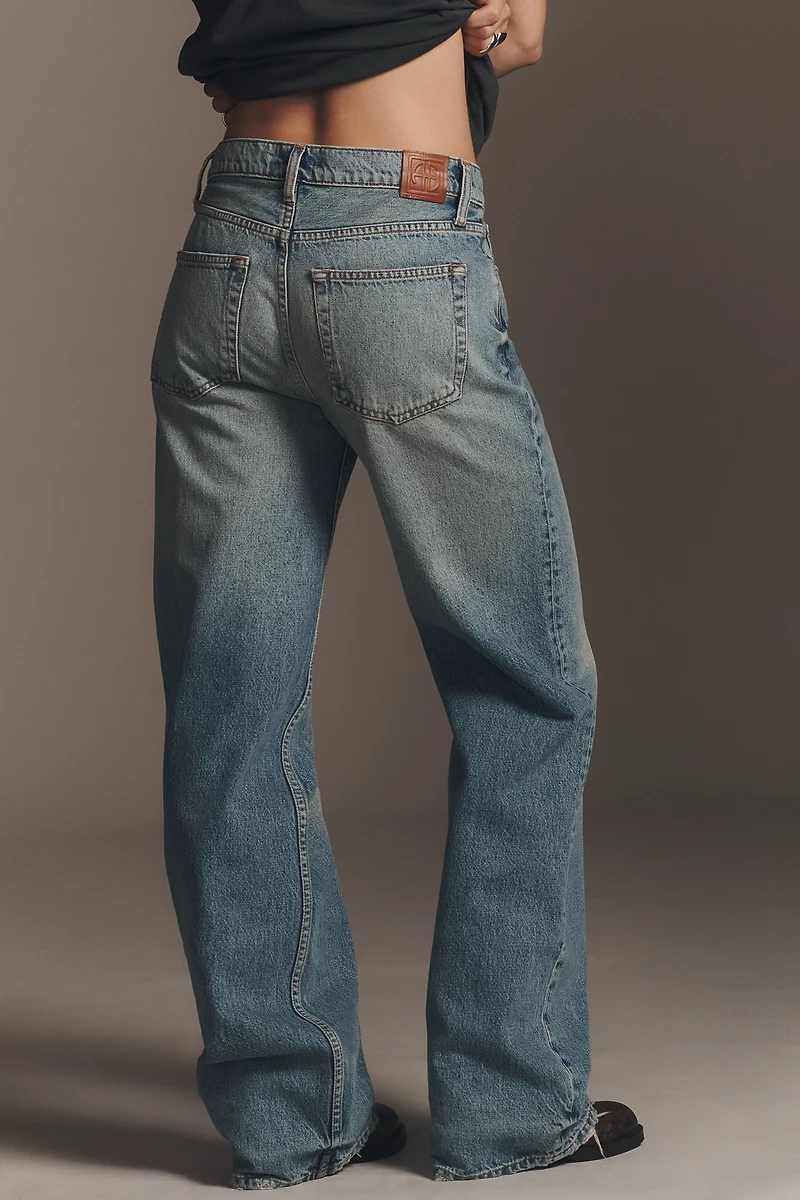 Anine Bing Hugh Mid-Rise Wide-Leg Jeans