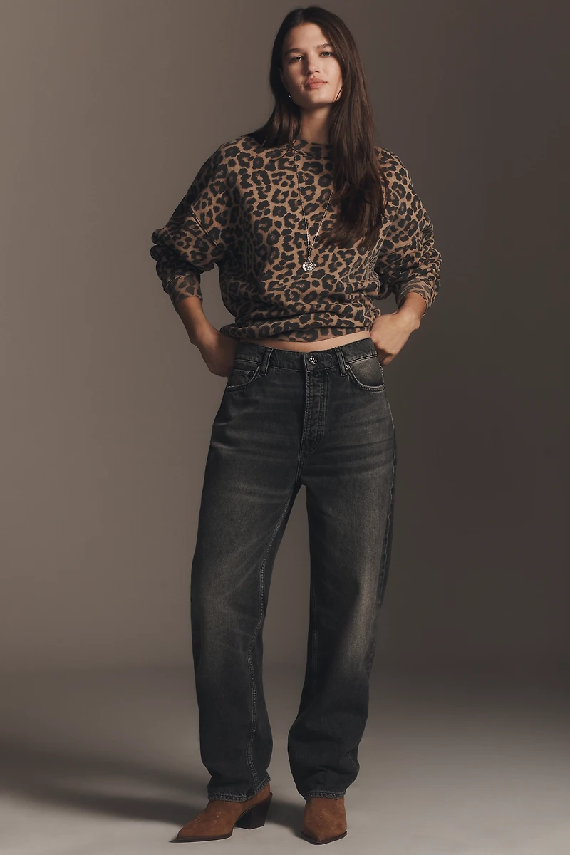 Anine Bing Fritz Mid-Rise Straight-Leg Ankle Jeans