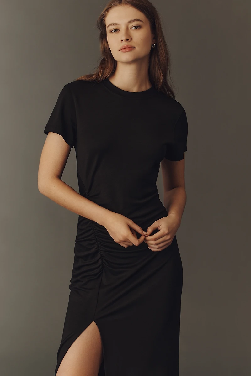 Anine Bing Vida Side-Slit Midi Dress