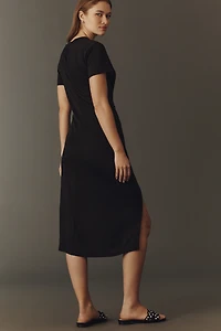 Anine Bing Vida Side-Slit Midi Dress