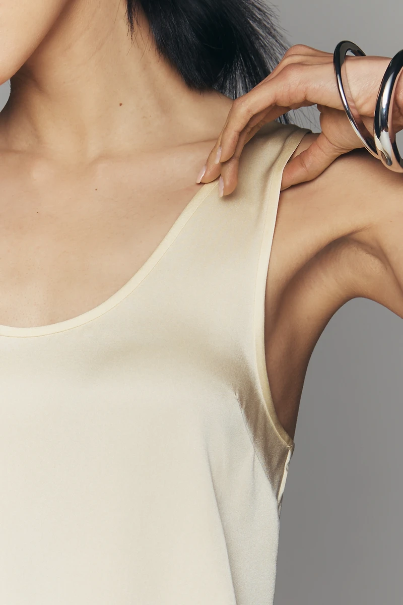 Anine Bing Silk Scoop Tank