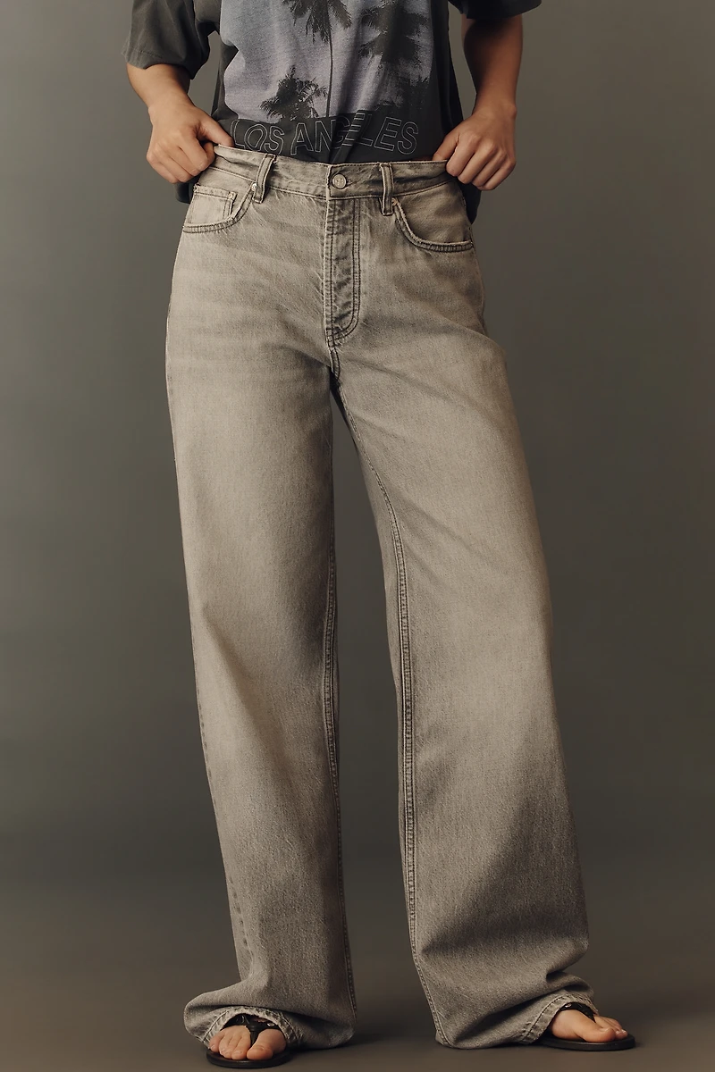 Anine Bing Hugh High-Rise Wide-Leg Jeans