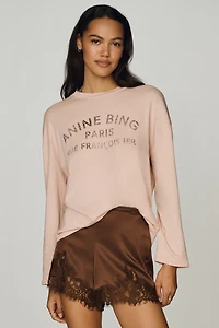 Anine Bing Long-Sleeve Melrose Tee