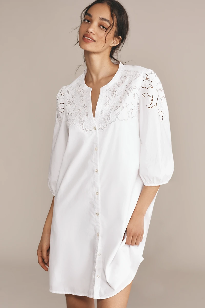 Sam Edelman Laine Tie Belt Mini Shirtdress