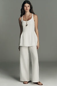 Faithfull The Brand Syna Sleeveless Scoop Linen Top