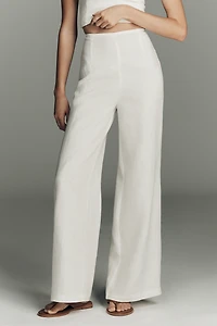 Faithfull The Brand Syna High-Rise Wide-Leg Linen Pants