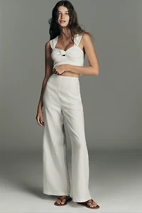 Faithfull The Brand Syna High-Rise Wide-Leg Linen Pants