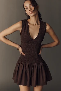 Faithfull The Brand Palomar Ruched Sleeveless Mini Dress