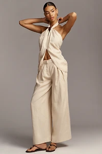 Faithfull The Brand Biba Linen Halter Top